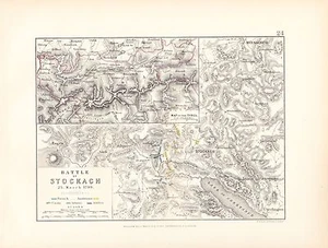 MAP/BATTLE PLAN ~ BATTLE OF STOCKACH ~ 25th MARCH 1799 ~ FRENCH & AUSTRIANS - Picture 1 of 1