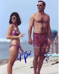 Jessica Pare & Jon Hamm Signed Autographed 8x10 Mad Men Photograph - Picture 1 of 1