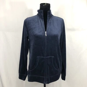 Exertek NWT Womens Size S Blue Long Sleeve Full Zip Velour Jacket - Picture 1 of 4