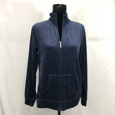 Exertek NWT Womens Size S Blue Long Sleeve Full Zip Velour Jacket - Image 1 of 4
