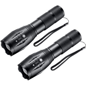 2-Pack T6 LED Tactical Flashlight High Lumens Lights with 18650 Battery | 5 Mode
