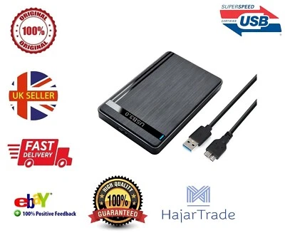Hard Drive Enclosure 2.5 Inch USB 3.0 SATA Case External Caddy HDD SSD - Image 1 of 4