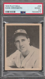 1939 Play Ball #56 Hank Greenberg Tigers PSA 2.5