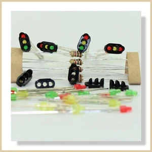 3 LED Oval Signal Light Kits for Train / Traffic Lights - N Gauge (2 sets) - Picture 1 of 4