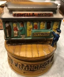 VINTAGE, 1970's SAN FRANCISCO CABLE TROLLEY CAR, #504 MUSIC BOX - Picture 1 of 1