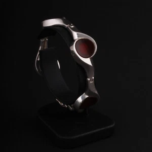 N. E. From Sterling Bracelet with 4 x Carnelian. MADE IN DENMARK. VERY RARE! - Picture 1 of 6