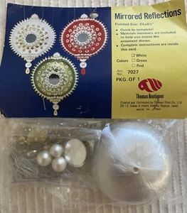 Kit de adornos reflejos espejados vintage Thomas Boutique paquete sin abrir. (C) - Imagen 1 de 4