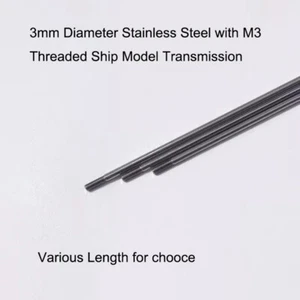 Eje de transmisión de acero inoxidable de 3 mm de diámetro con modelo de envío roscado M3 - Imagen 1 de 1