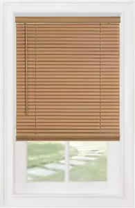 1" Slats Cordless Window Blinds, 64L X 35W Inches Solid Pattern Light Filtering - Picture 1 of 9