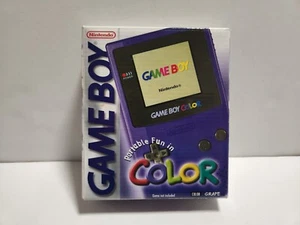Caja de consola portátil Nintendo Game Boy color púrpura uva SOLAMENTE - Imagen 1 de 7