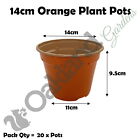 14cm Orange Coloured Plant Pots Lightweight Colour 5.5"  Flower pot  | x 20