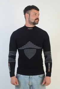 X-Bionic Herren Schwarz Kompression Baselayer Thermo Shirt L-XL Made in Italy - Bild 1 von 10