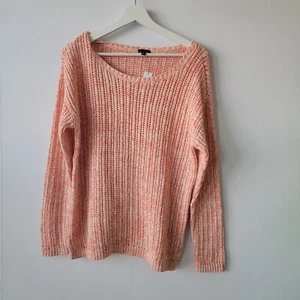 Talbots Womens Sweater size M Long Sleeve Crew Neck Crochet open Knit Pullover - Picture 1 of 10