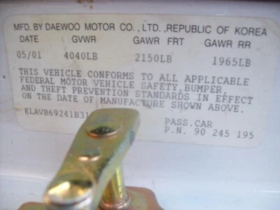 Used Fuel Injection Throttle Body fits: 2001 Daewoo Leganza AT Grade A - Image 1 of 4