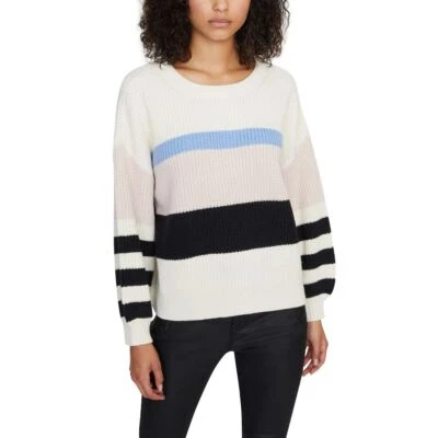 Suéter Top SANCTUARY Para Mujer Rayas Hombro Caído Cuello Redondo TEDO Foto 1 de 2