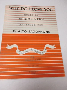 Jerome Kern Who Arranged E Flat Alto Saxophone & Piano Sheet Music Walter Paul - Picture 1 of 4