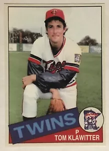 Carte personalizzate Topps Tom Klawitter Rookie 1985 che non sono mai state gemelle del Minnesota - Foto 1 di 4