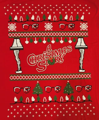 Camiseta de vacaciones A Christmas Story Movie "Sampler Style" roja talla XXL *NUEVA* Foto 1 de 4