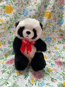 Whitman’s Chocolate Panda Bear Plush Stuffed Animal 7.5” Soft Pudgy Cute Holder - Picture 1 of 8