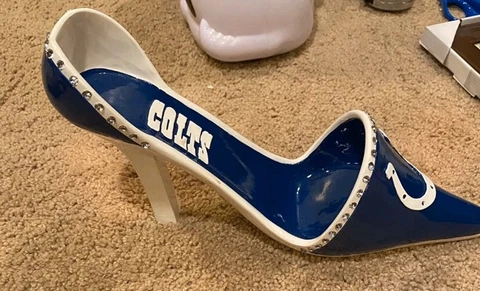 Indianapolis Colts NFL High Heel Shoe Wine Bottle Holder Football Wine Rack Cover
