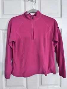 L L Bean Ladies Fleece 1/4 Zip Long Sleeve Pullover Small Pink - Picture 1 of 7