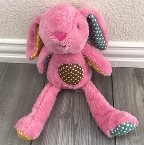 Animal Adventure 14” BUNNY RABBIT Lovey Hot Pink Polka Dots VHTF - Picture 1 of 7