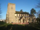 PHOTO  ST MARYS CHURCH YAXLEY THE SOUTH SIDE OF THE CHURCH CATCHING THE WINTER S