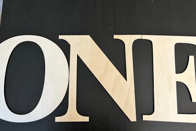 First Birthday Wooden “ONE“ Sign - Any Themed 1st Birthday Decor Large 12" - Image 1 of 4