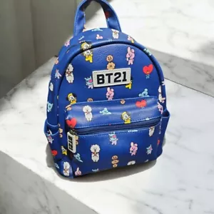 BT21 Mochila Pequeña Mini Bolso Azul - Imagen 1 de 6