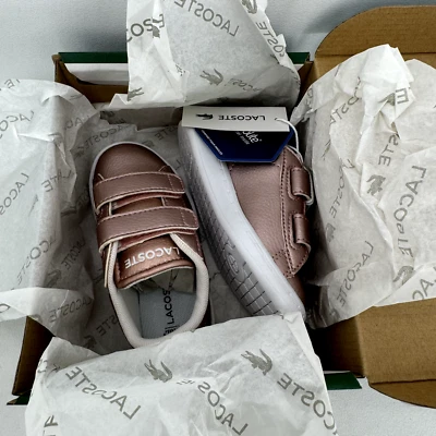 Correa Lacoste Carnaby Evo Infantil Niños Niñas, Rosa Metálico, Talla 6 - Nueva Foto 1 de 4