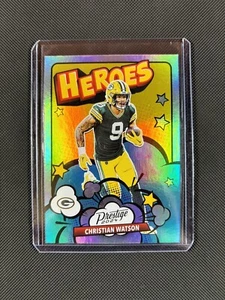 Christian Watson Heroes Rainbow Foil 2024 Panini Prestige Trading Card Singles - Picture 1 of 2