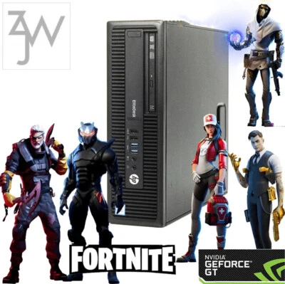 Gaming PC HP AMD Desktop Computer GT730 32GB RAM 256GB SSD+500GB HDD Win10 Wi-Fi - Image 1 of 4