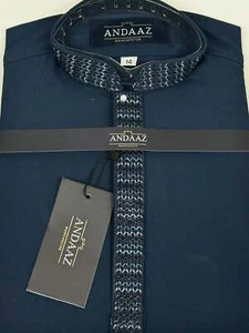 Jungen Shalwar Kameez Zickzack Petrol Blau Knopfleiste - Bild 1 von 2