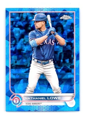 2022 Topps Chrome Sapphire #551 Nathaniel Lowe Texas Rangers - Image 1 of 2