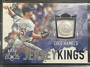 2017 Panini Cole Hamels Diamond Kings Jersey Button 1/1 Phillies Rangers RARE! - Picture 1 of 4