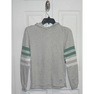 1901 Boys Lightweight Lacrosse Stripe Sleeve Hoodie in Grey Heather M (8/10) $25 - Picture 1 of 3