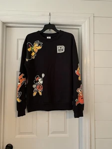 Walt Disney World Adult Crewneck Pullover Sweatshirt Medium Halloween Black Park - Picture 1 of 7