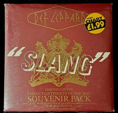 Def Leppard Slang UK Limited CD Single Souvenir Pack 1996 - NEW SEALED - Imagem 1 de 3