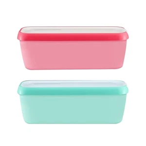 2PCSVersatile Ice Cream Storage Box for Home Freezer Container Yogurt Containers - Picture 1 of 8