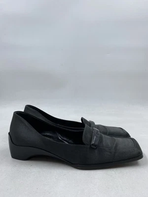 Mocasín de tacón bajo de tela negra Prada W 6 Foto 1 de 4