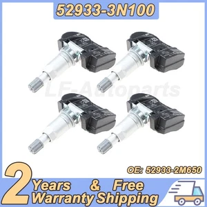 4x Tire Pressure Monitoring Sensors TPMS For Hyundai Kia 52933-2M650 52933-3N100 - Picture 1 of 8