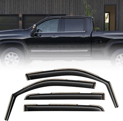 Window Rain Guards for 2020-2025 Chevy Silverado & GMC Sierra 2500HD/3500HD C... - Image 1 of 4