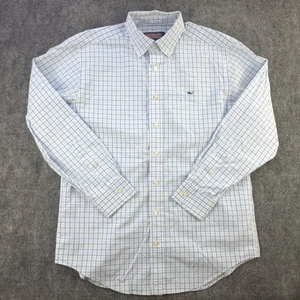 Vineyard Vines Wal Hemd Small Langarm Button Down weiß blau kariert - Bild 1 von 8