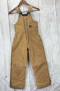 Walls Tough Wear Kids Grow System Insulated Bib Overalls Unisex M Canvas GC - Picture 1 of 22