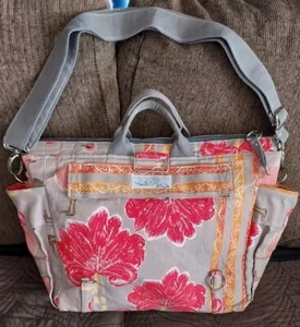 Borsa da viaggio designer Emu Hunnelle Kari rosa stampa floreale Hawaii Made - Foto 1 di 7