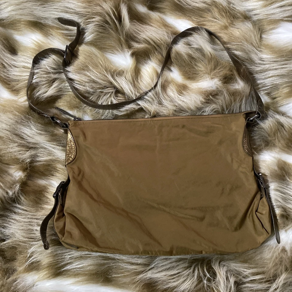 Hobo International Bronze Nylon Crossbody Organizer Shoulder Bag - Image 1 of 4