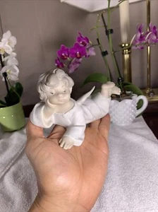 Lladro Spain Angel Figurine Figure Matte Finish RARE Pristine Shape Beauty - Picture 1 of 12