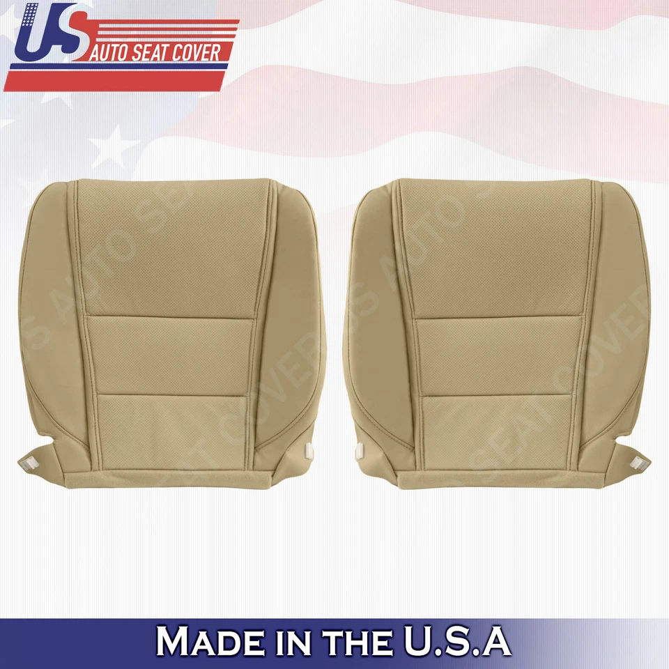 FITS 2009 to 2014 Acura TL Driver Passenger bottom Leather Seat Cover Tan - Image 1 of 1