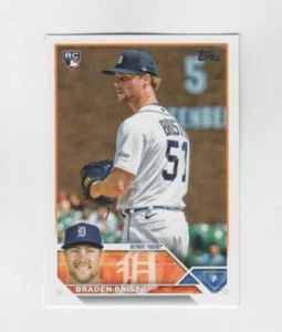 (10) Braden Bristo 2023 TOPPS ACTUALIZACIÓN SERIE NOVATO LOTE #US282 DETROIT TIGERS RC - Imagen 1 de 1