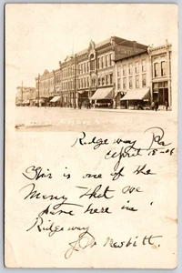 Ridgway PA Main Street Business Store Fronts Undivided Back Antique Postcard - Picture 1 of 2